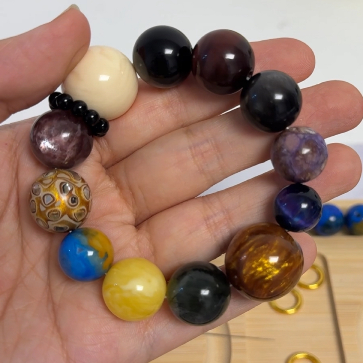 非金属布艺手链 太阳系八大行星三颗卫星的能量