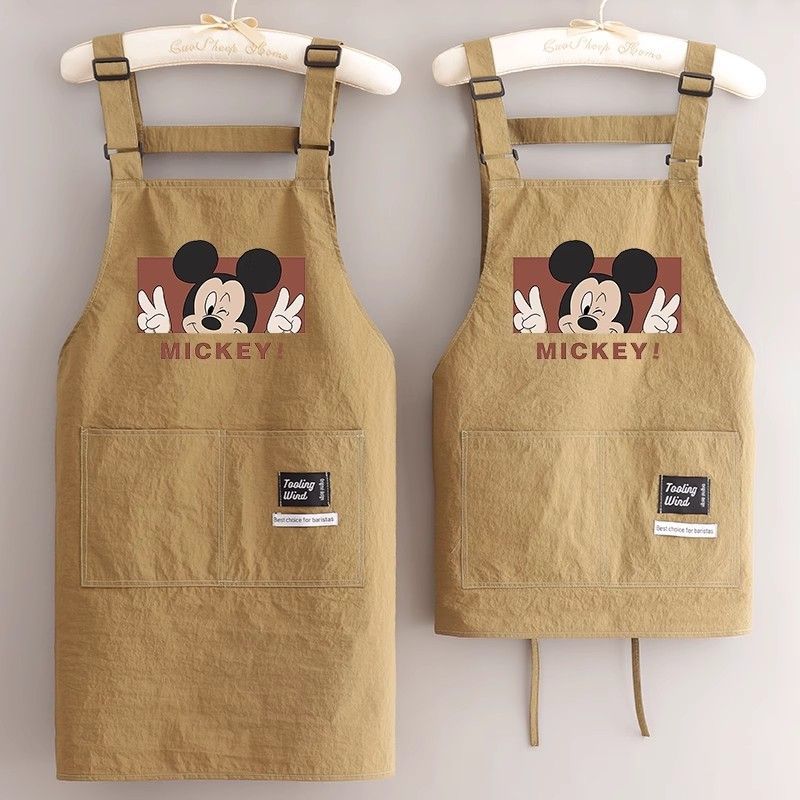 餐饮专用时尚防水简约围裙家用女厨房做饭工作服成人围腰定制印字