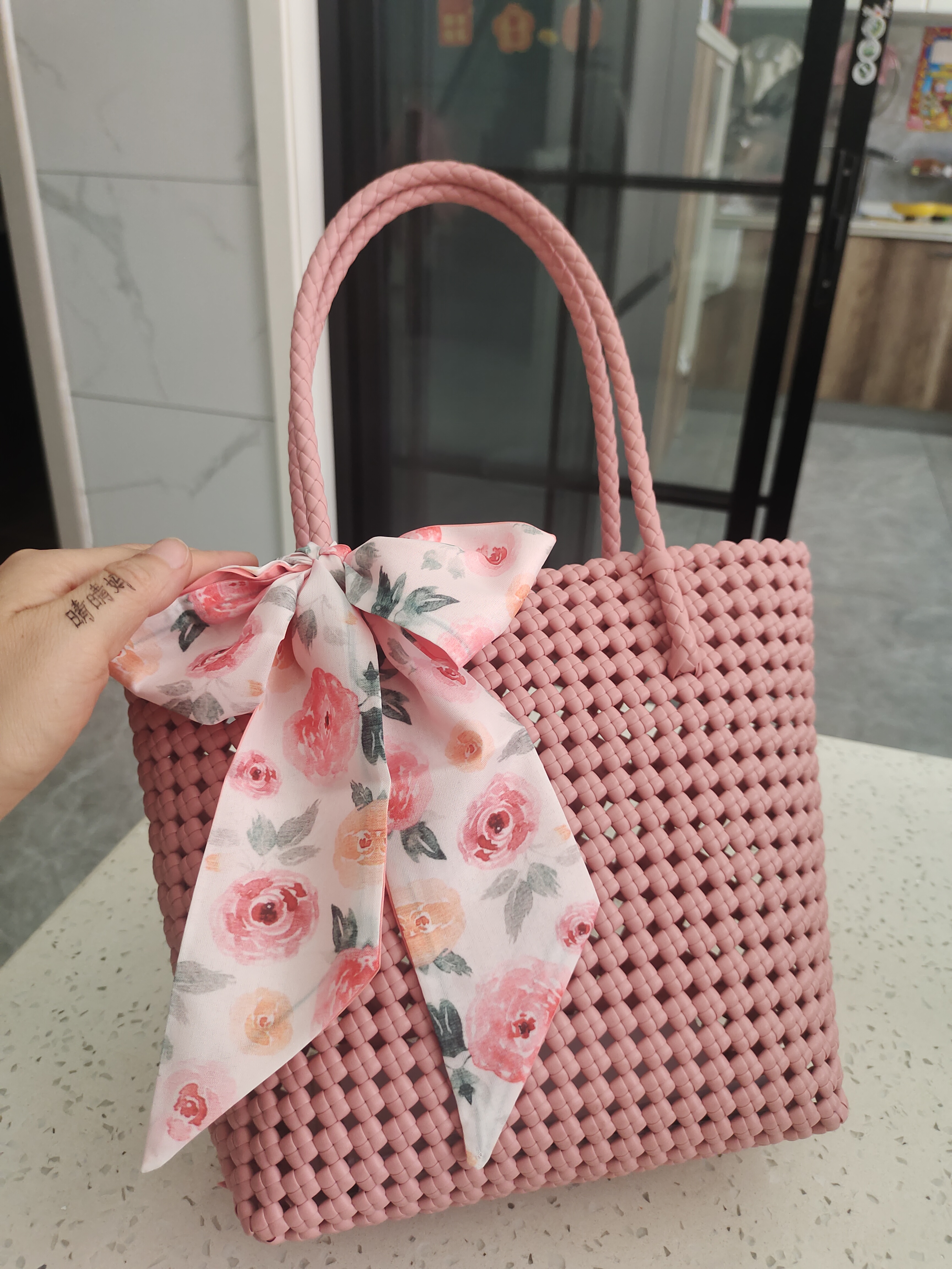 （晴晴妈家）材料包PE藤条手工编织材料手拿包手工DIY夏季旅游必备