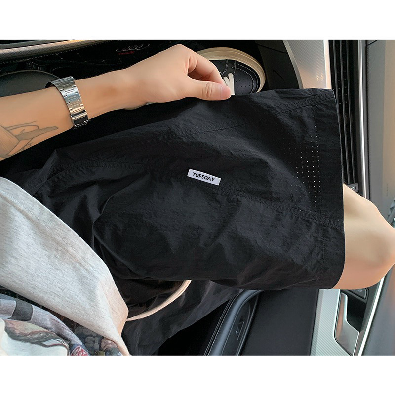 美式网眼速干短裤男夏季薄款男士短裤宽松休闲篮球运动五分中裤潮