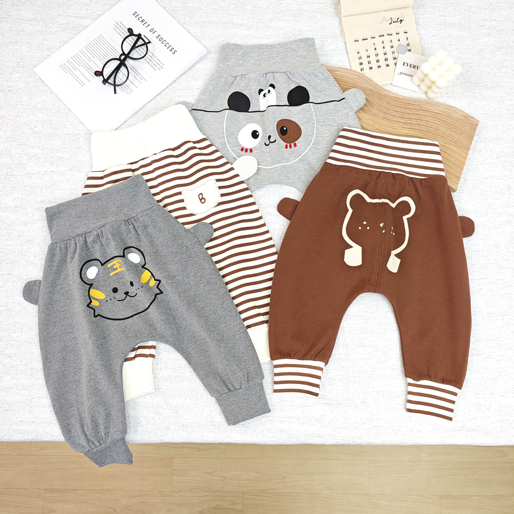 婴幼儿秋款舒绒棉大屁屁裤儿童高腰护肚秋裤男女宝宝四季外穿长裤