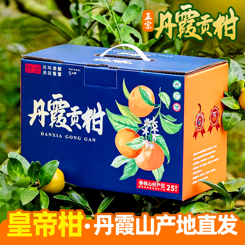 丹霞贡柑中果新鲜当季皇帝柑橘子现摘清甜多汁水果礼盒装