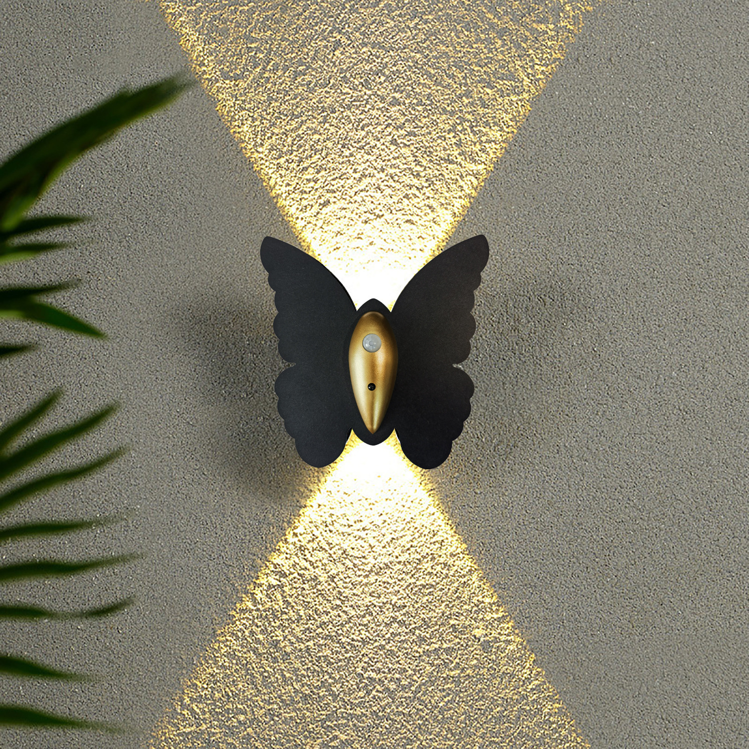 蝴蝶灯中古风小众蝴蝶壁灯创意简约免布线装饰氛围灯发光阳台灯