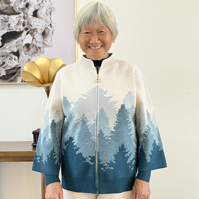 奶奶装秋装女中式国风针织两件套中老年妈妈秋季气质老太太上衣服