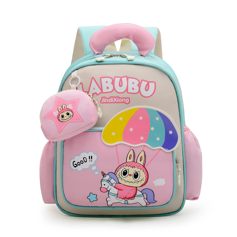 拉布布幼儿园书包3-6岁男女童超轻防泼水减负护脊卡通萌趣双肩包5