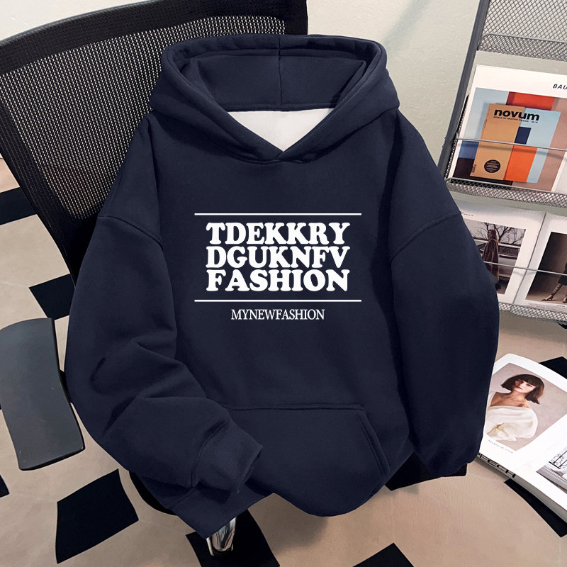 jtrt潮牌美式潮流复古字母印花休闲连帽重磅加绒卫衣秋冬季上衣