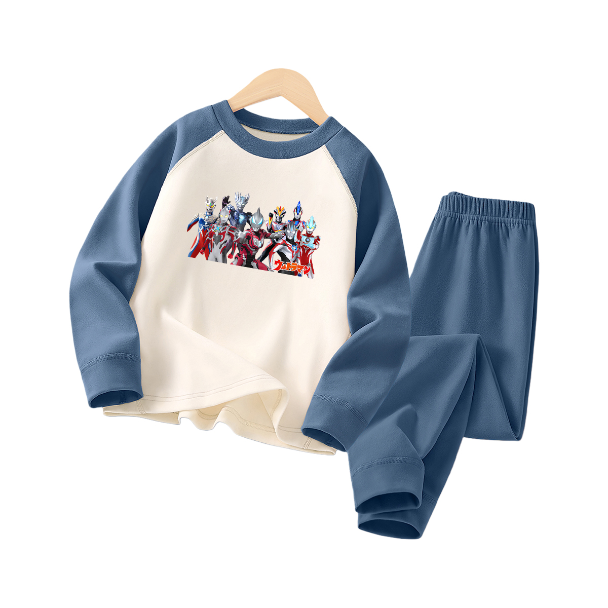 奥特曼男童保暖内衣套装秋冬儿童秋衣秋裤小童打底睡衣宝宝棉毛衫