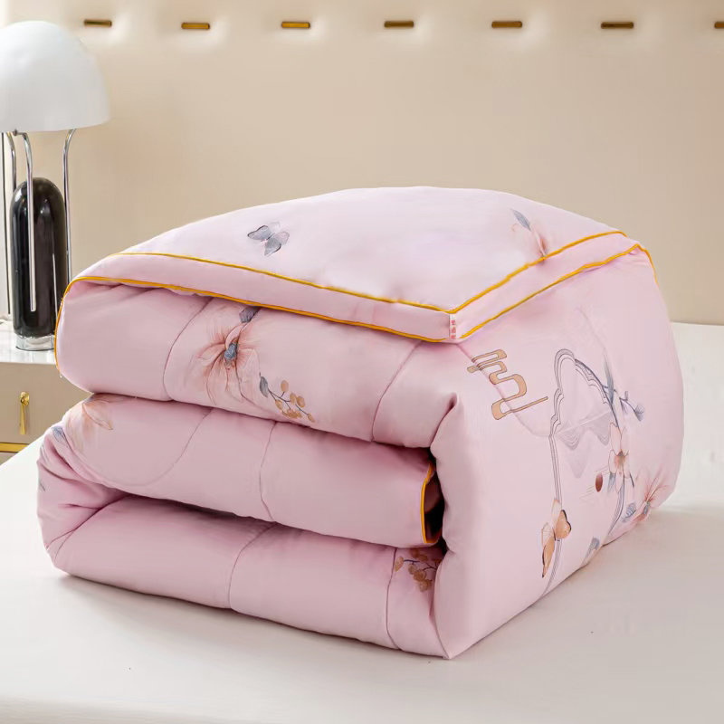 【送婚庆皮包】蚕丝棉被冬被全棉单双人宿舍床加厚立体被1