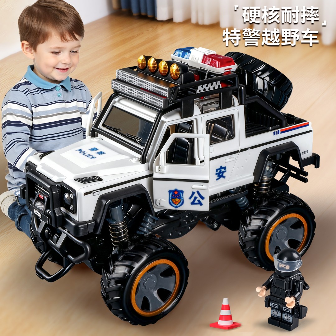 新款越野车小汽车玩具3-6岁儿童警车玩具车可开门惯性宝宝玩具车
