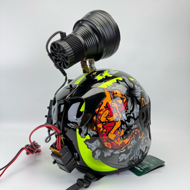 激光炮歼灭炮w450黄白光坦克头盔款遥控版户外打野专用下地头灯