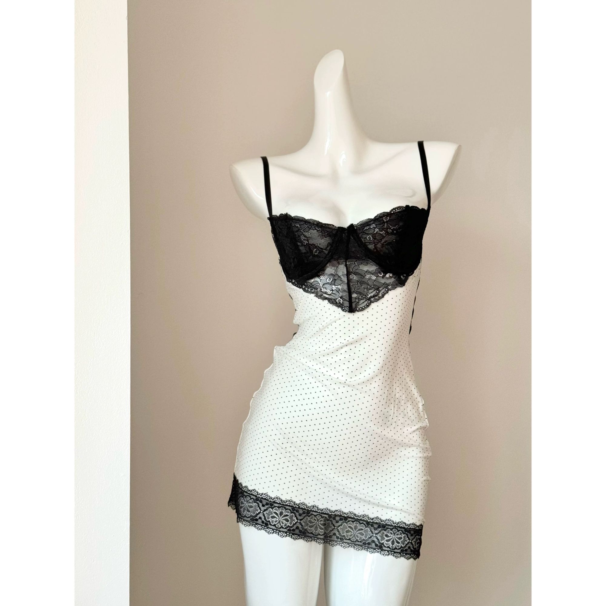 【韩女睡衣】法式轻奢纯欲睡裙女带钢圈聚拢性感蕾丝包臀修身睡衣女