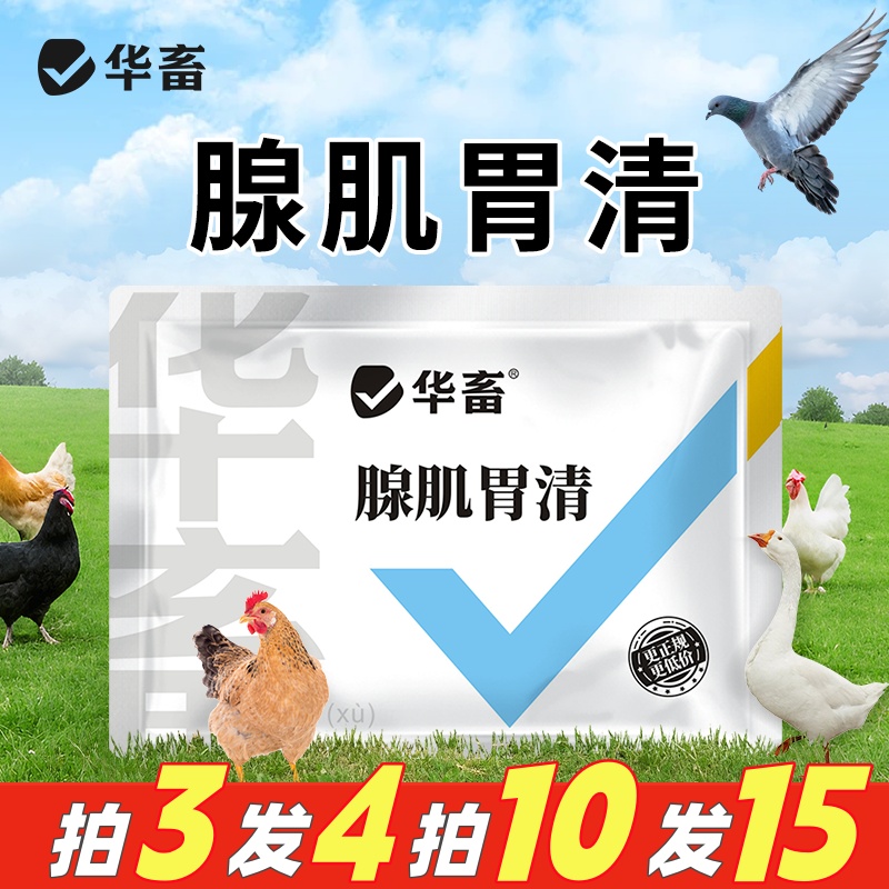 腺肌胃清过料消瘦干吃不长不良禽生长缓慢饲料添加剂 华畜S