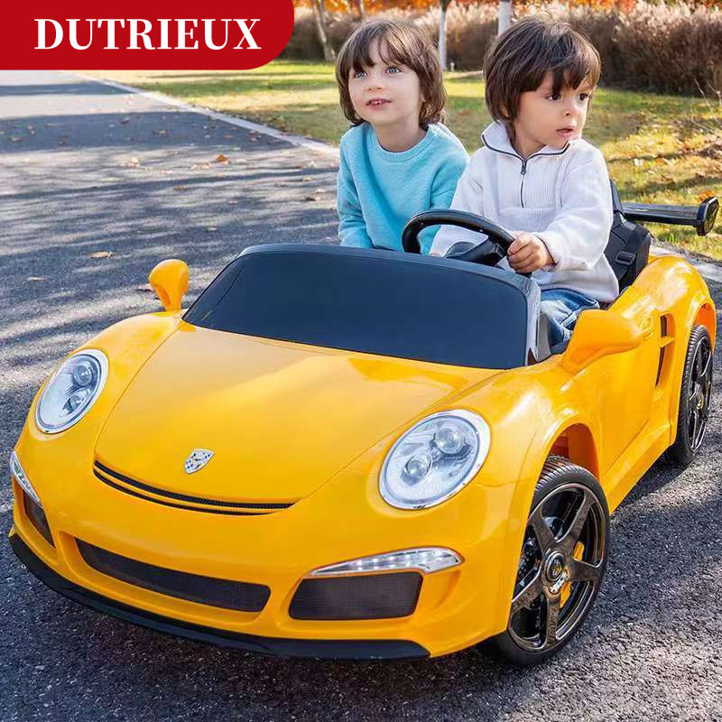 保时捷儿童电动车改装酷炫跑车双人可坐宝宝遥控车四轮玩具车