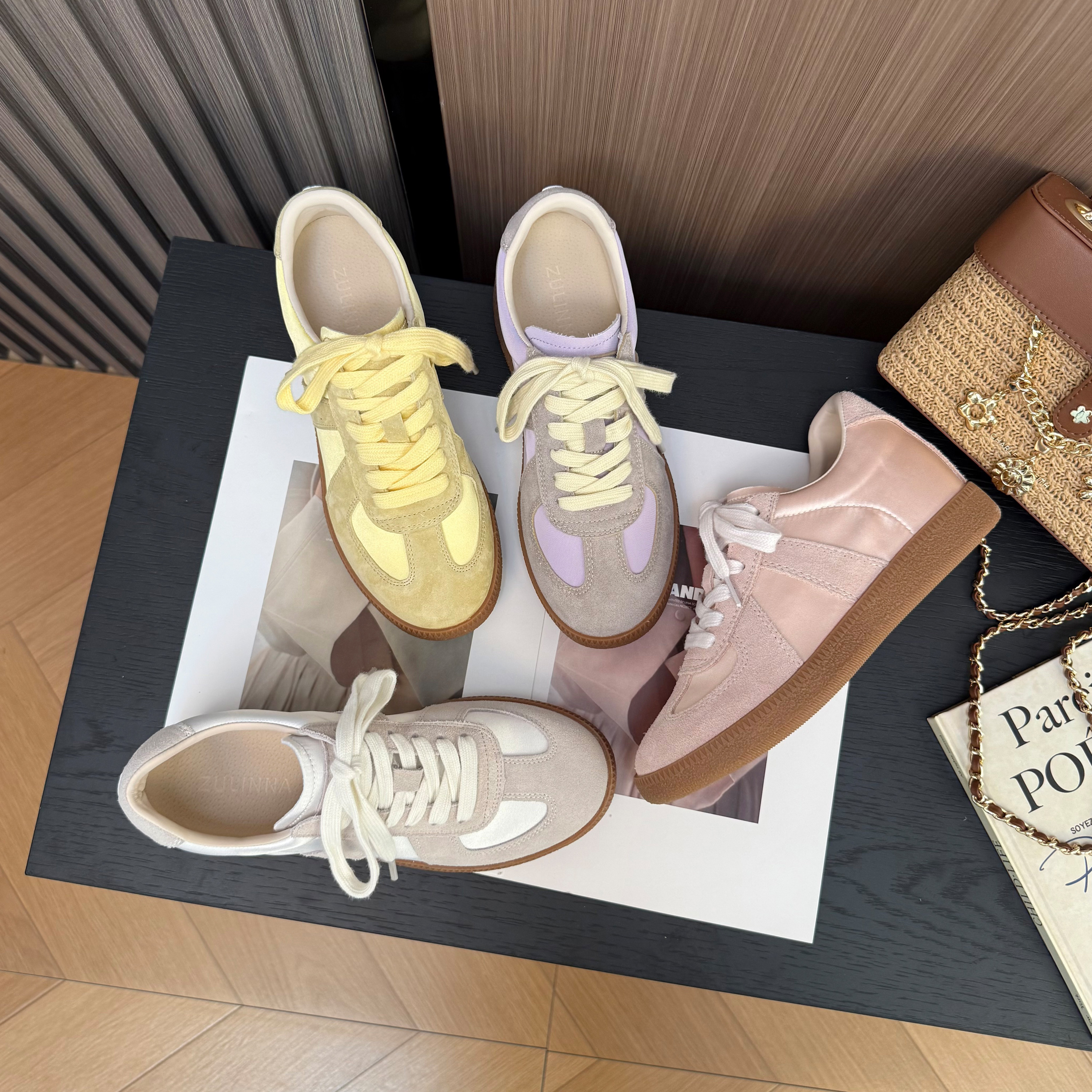 内增高6cm复古德训鞋女2025秋季新款透气百搭运动鞋女休闲板鞋女