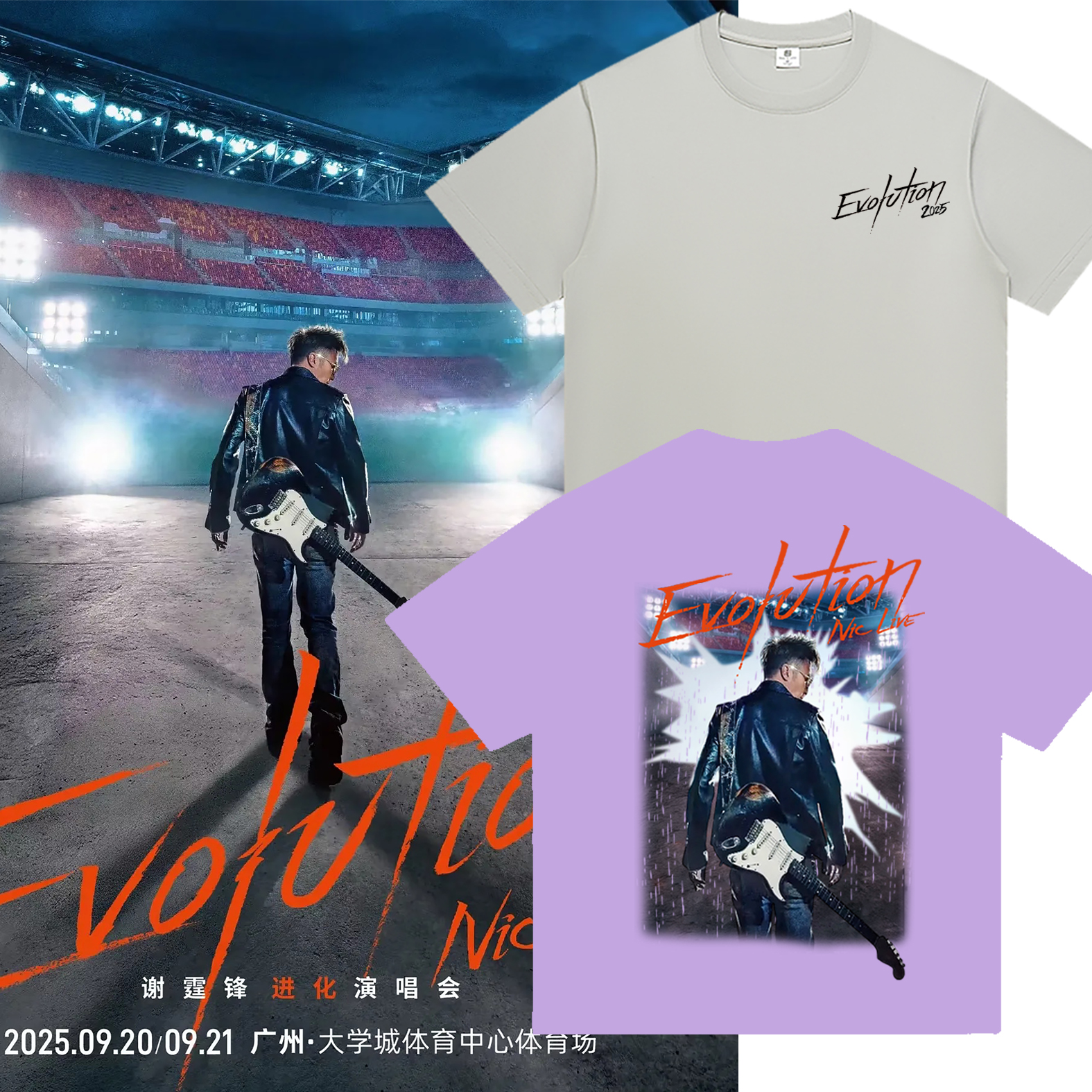 谢霆锋同款短袖T恤Evolution进化演唱会周边夏季男女纯棉应援衣服