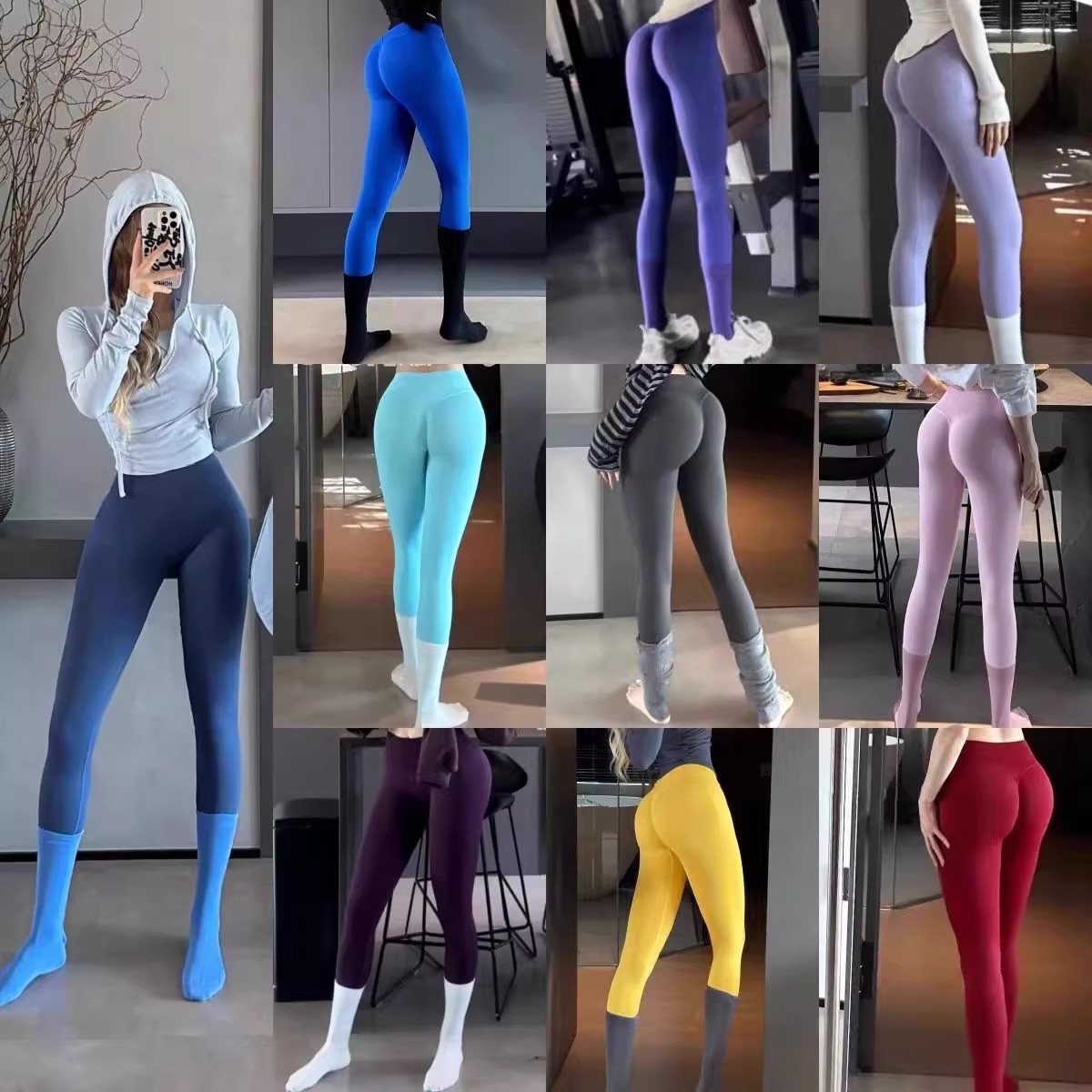 绝美瑜伽裤女健身运动蜜桃臀性感翘臀外穿普拉提高腰提臀瑜伽裤