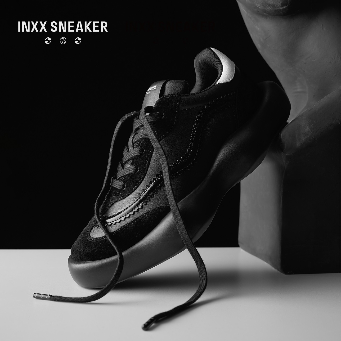 INXX SNEAKER 轻奢鞋子口香糖异型鞋「现货」白尾黑武士
