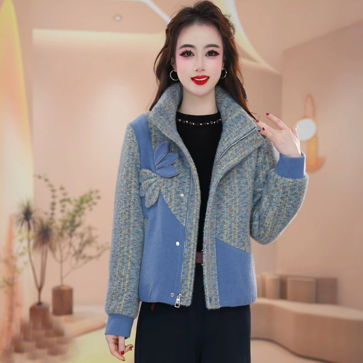 蔓2025年冬季新款气质轻奢时尚显瘦百搭洋气休闲保暖女士棉服外套