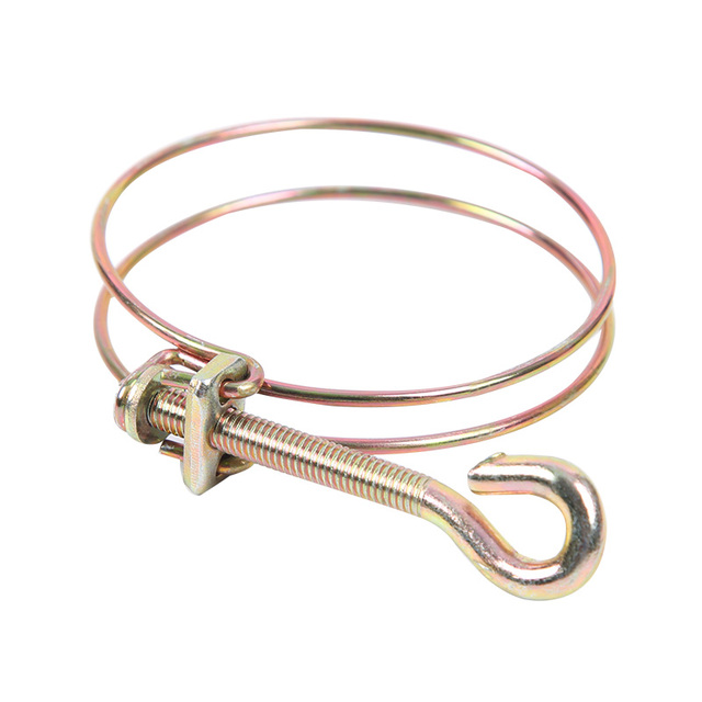 铁镀锌双钢丝卡箍带手柄喉箍胶管抱箍油管卡固定气水管箍管夹