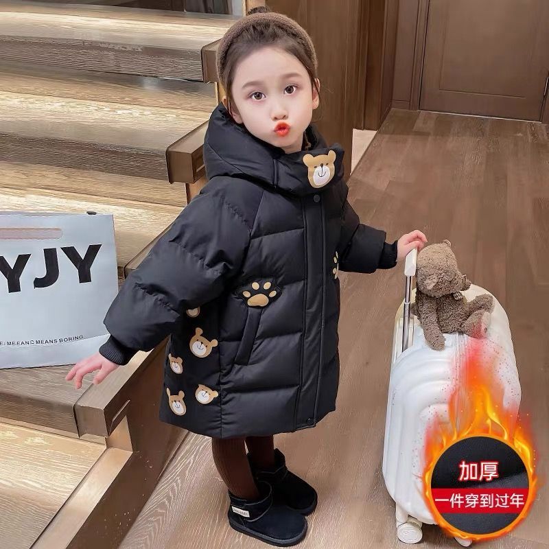 巴拉巴拉男孩女孩羽绒服女童冬季儿童新款中小童衣加绒加厚中长款