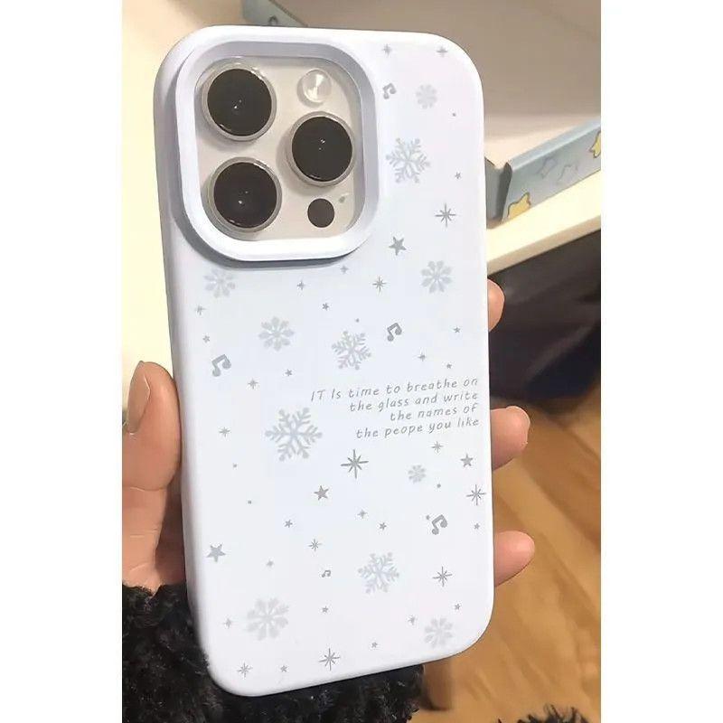 奥菲顿ins蓝雪花适用苹果17/16promax糯米手机壳iPhone15/14套13