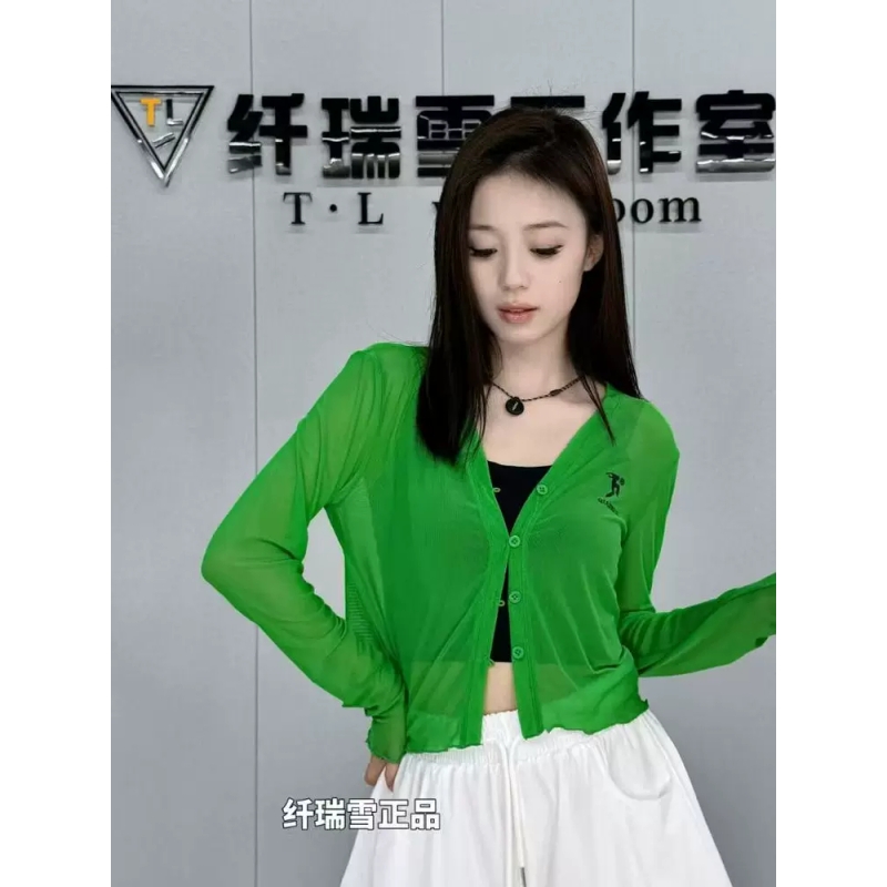 纤瑞雪正品【523款开衫】时尚冰感网纱防晒开衫透气冰爽舒适舞服