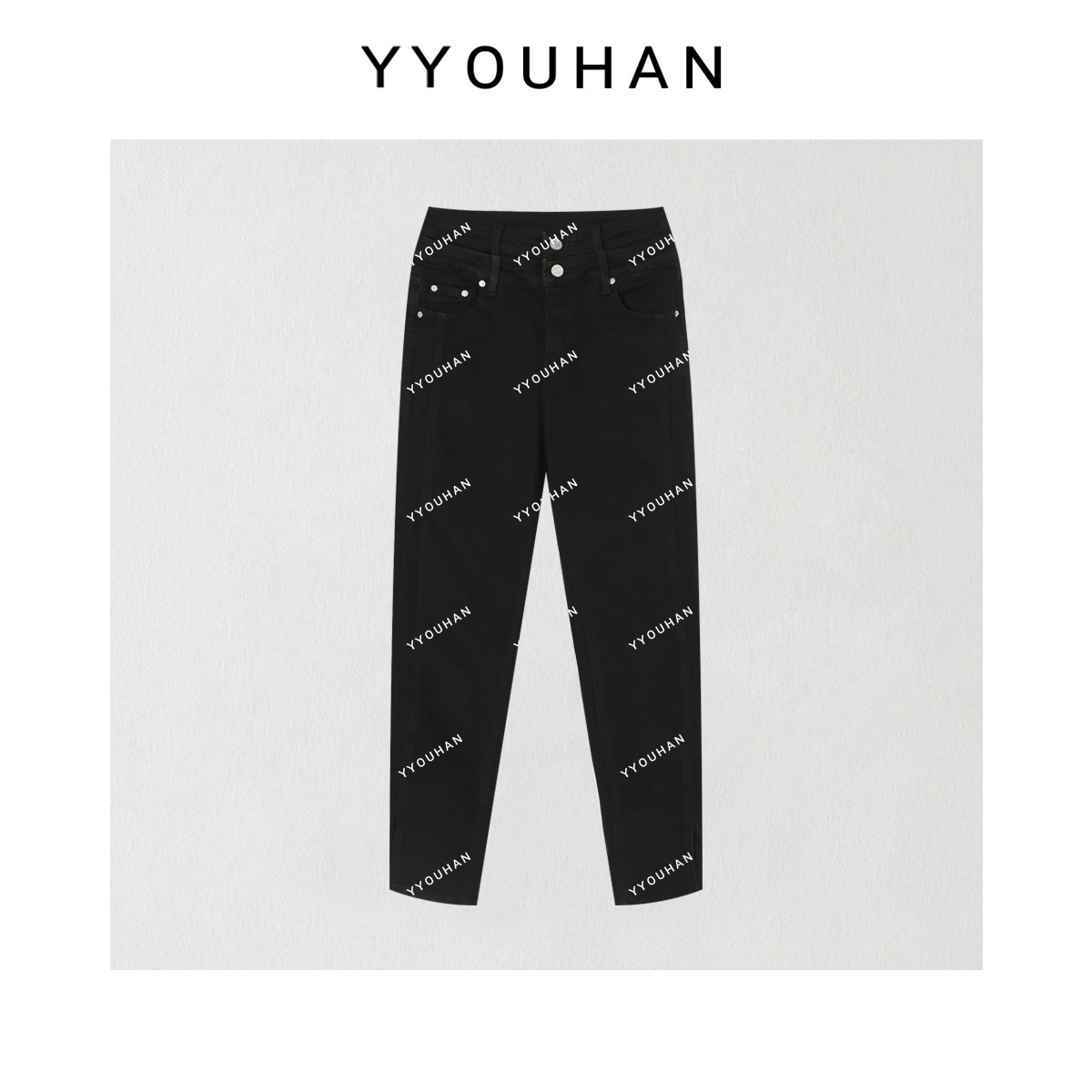 月月 秋冬【时尚指南】360度四面弹修身显瘦筷子裤牛仔裤 2509C6074