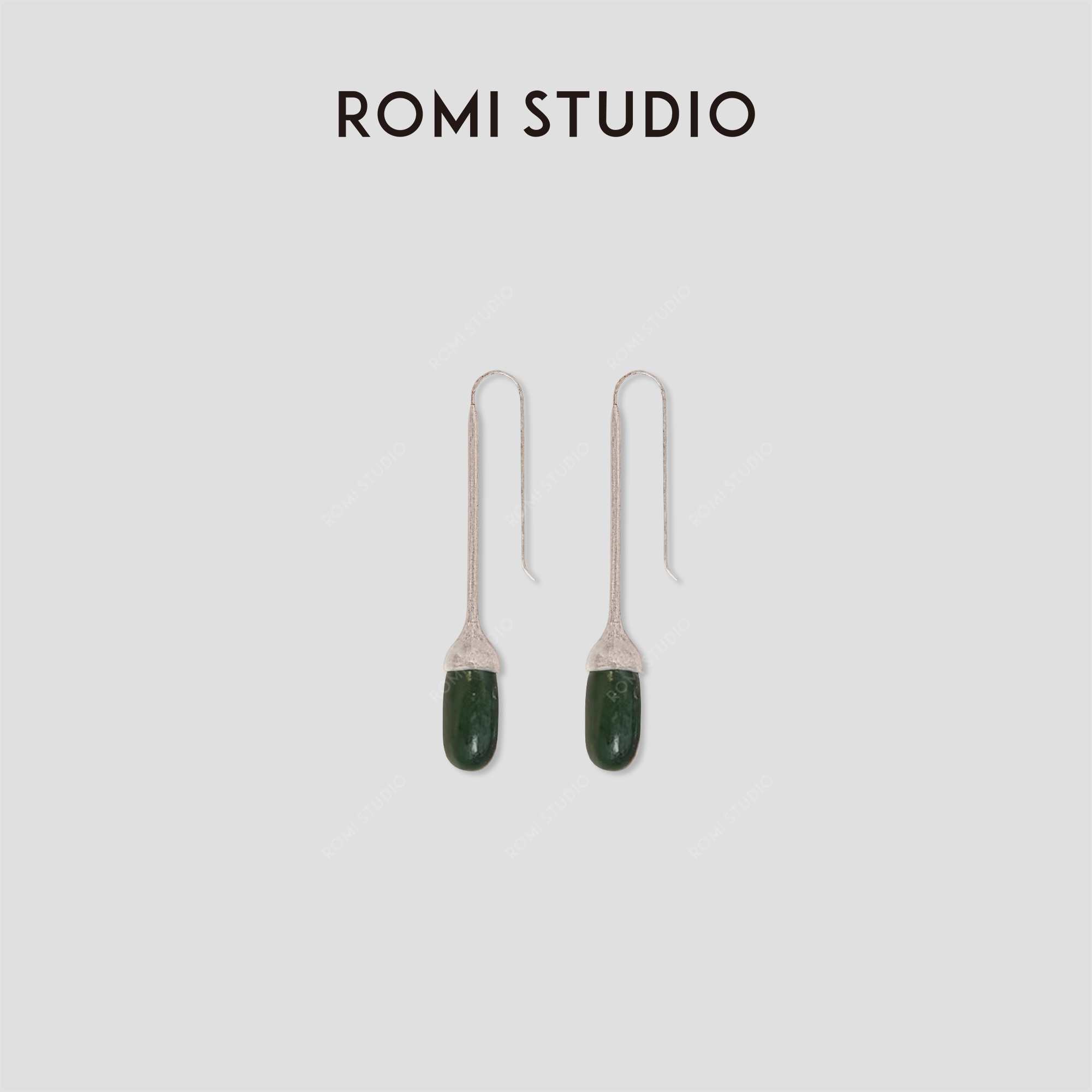 ROMI STUDIO 非金属木质耳饰 简约设计感优雅复古耳环 RWCRP33373