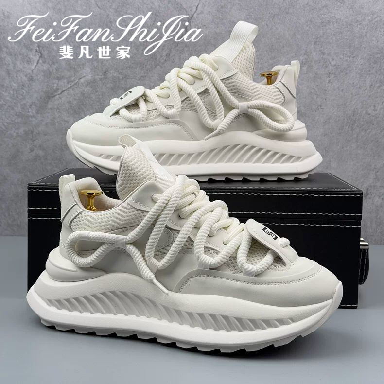 鞋子男款秋冬季潮牌新款男士厚底增高运动鞋百搭休闲潮流老爹鞋男