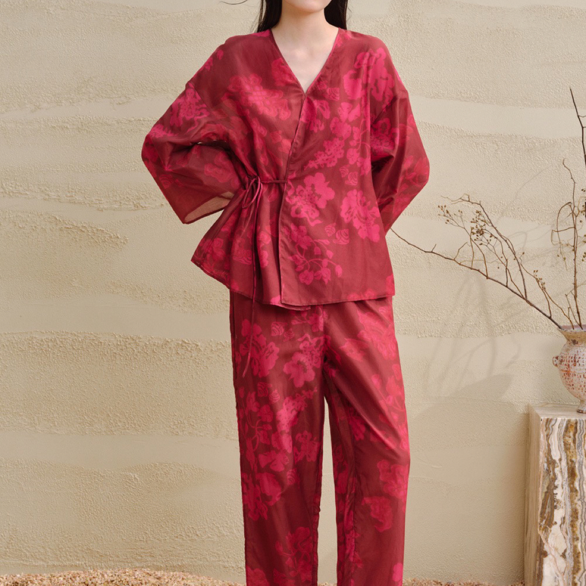 宽画吉祥八宝家居服 红色系列家居服