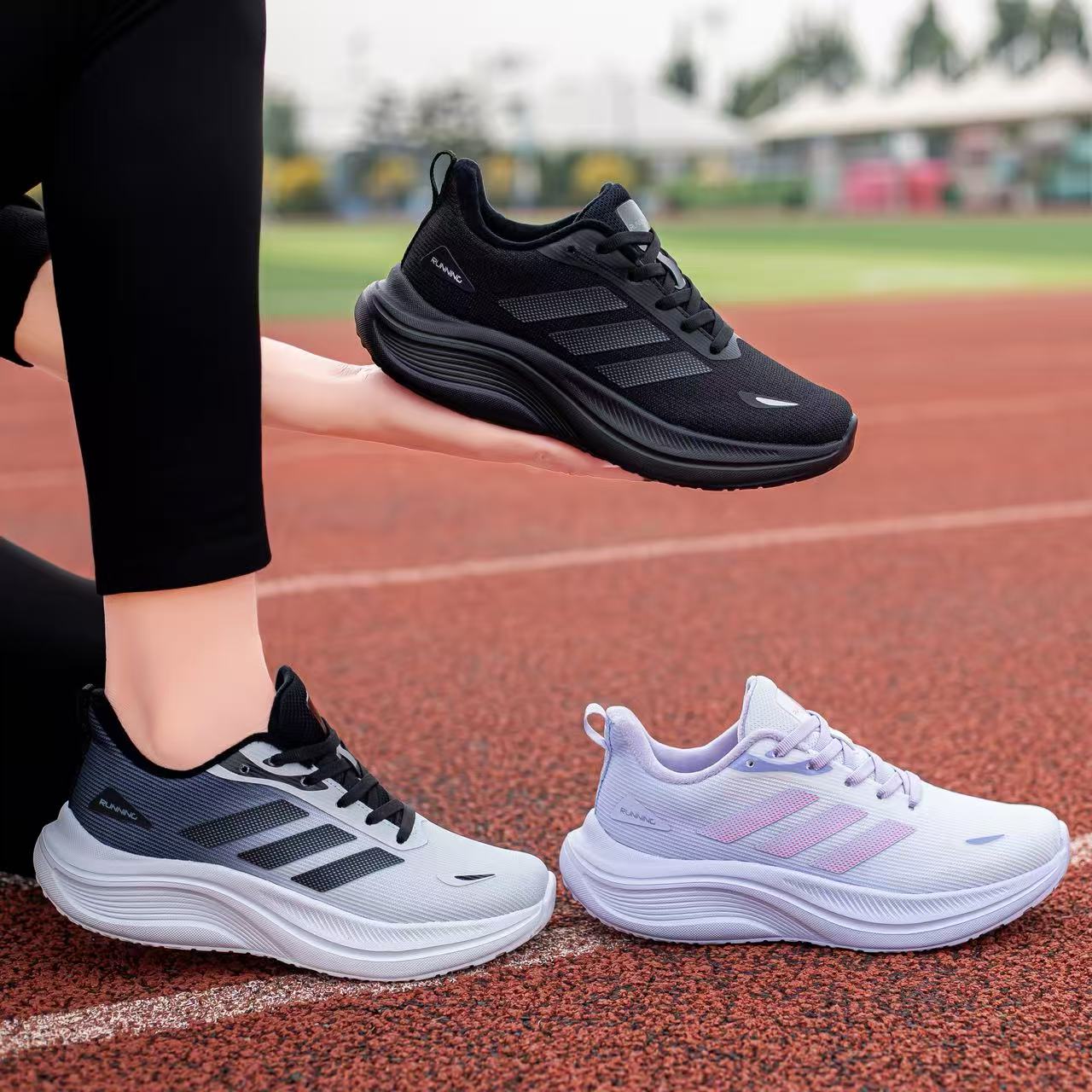 秋冬季加绒透气休闲时尚情侣款运动跑鞋 963