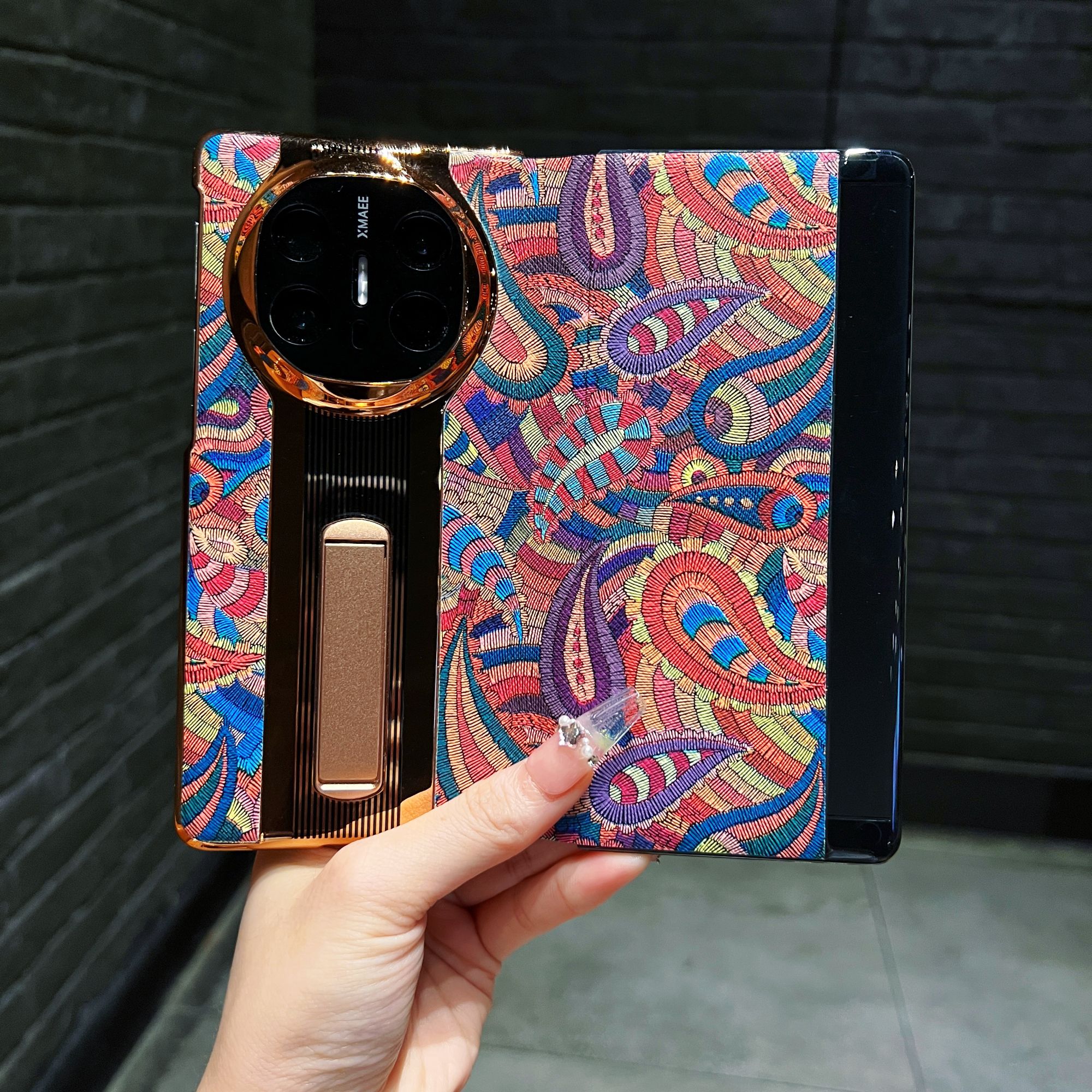 适用华为matex6手机壳新款智能视窗x5典藏版防摔全包x3保护套支架