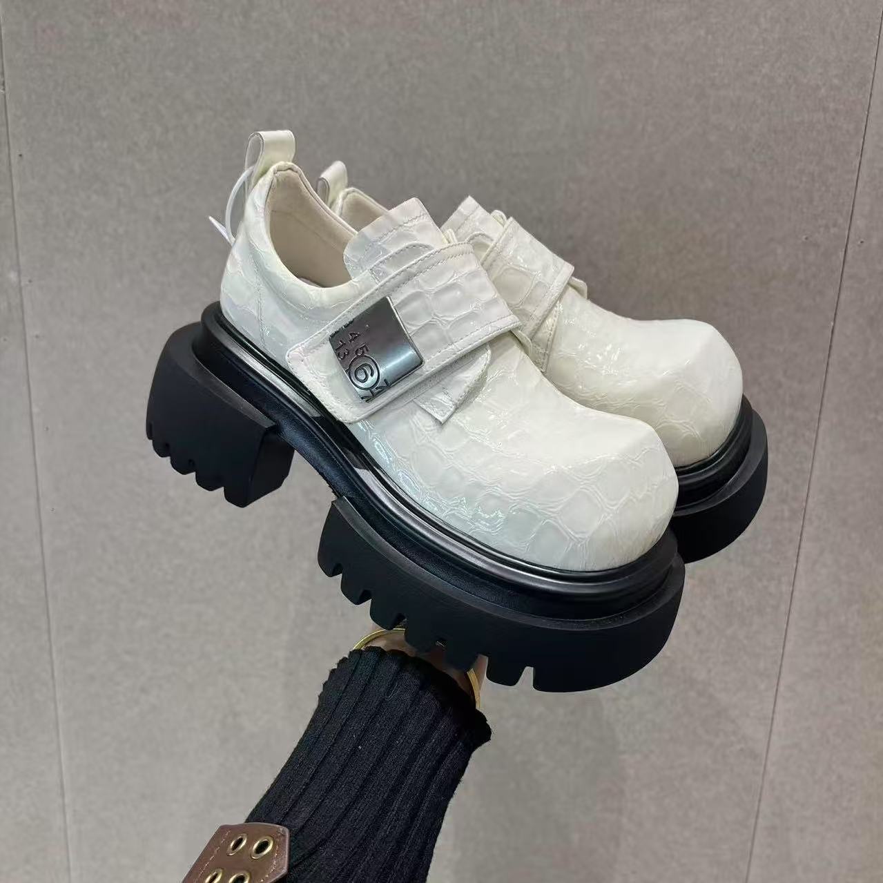 欧货英伦风乐福鞋女2025春季新款厚底增高小众高级感时尚百搭单鞋