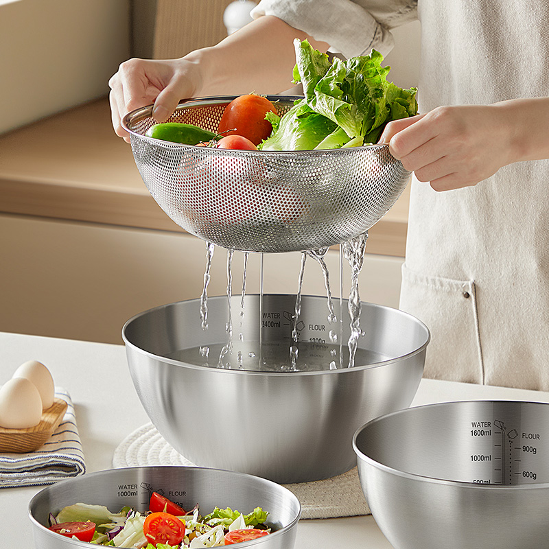 不锈钢淘米神器家用厨房洗水果双层洗菜盆沥水篮洗米筛淘米盆