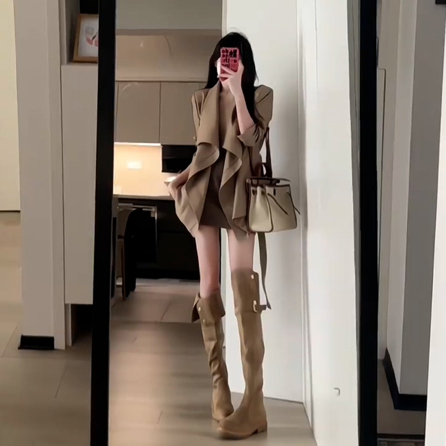 英伦卡其色复古翻领风衣外套女2025秋季新款韩系小个子高级感上衣