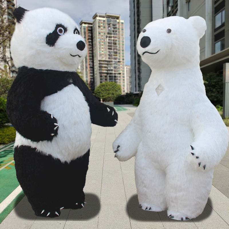 充气大熊猫北极熊熊人偶服装舞台表演成人穿戴演出玩偶服