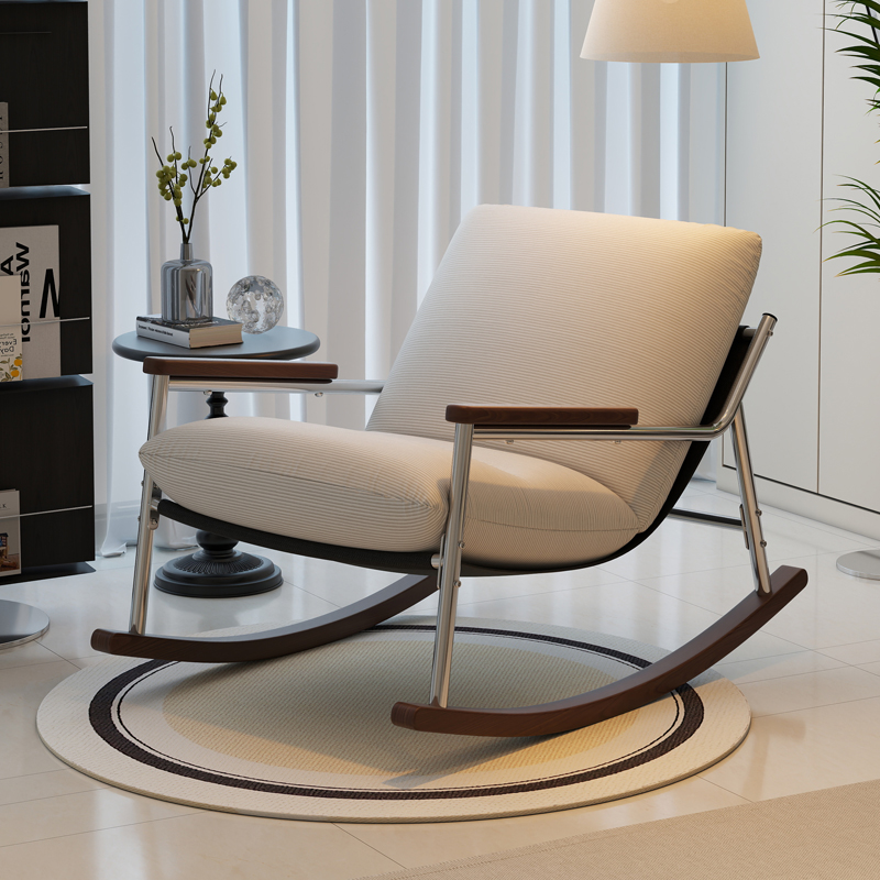 美物俪家摇摇椅躺椅成人懒人沙发小户型客厅家用阳台休闲摇椅沙发