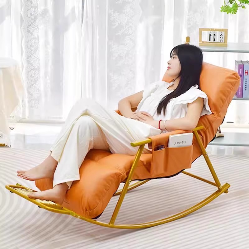 摇椅躺椅可折叠懒人沙发椅休闲午睡椅可躺可睡家用单人按摩摇摇椅
