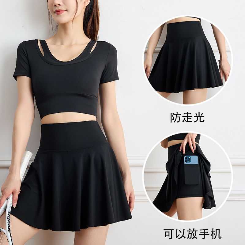 高腰运动短裙女2025新款爆款跑步透气速干晨跑短裙瑜伽休闲裤裙