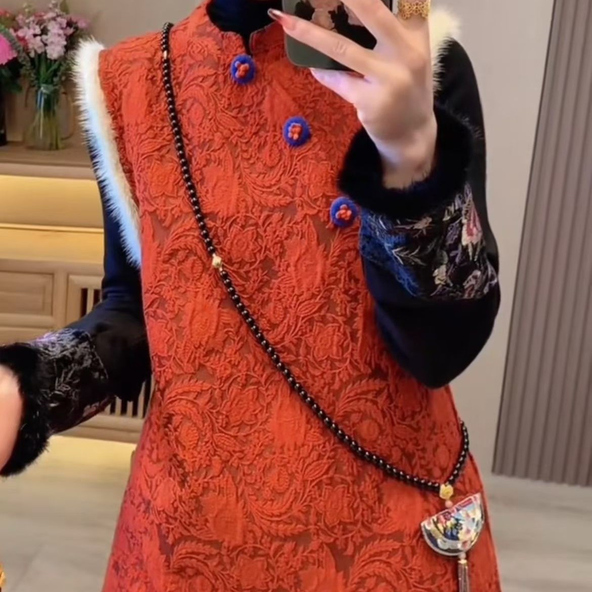 208新中式国风马甲冬季新加厚保暖时尚高级显瘦I气质减龄百搭上衣