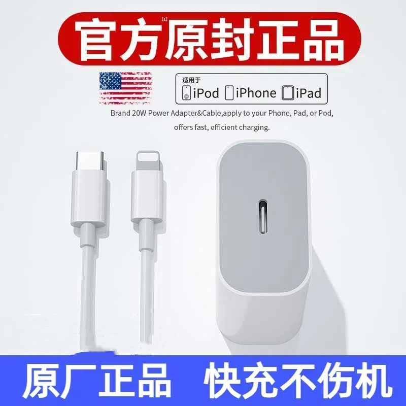 适用苹果X原装充电器快充线头iPhone14/13/12promax/11pro/充电线