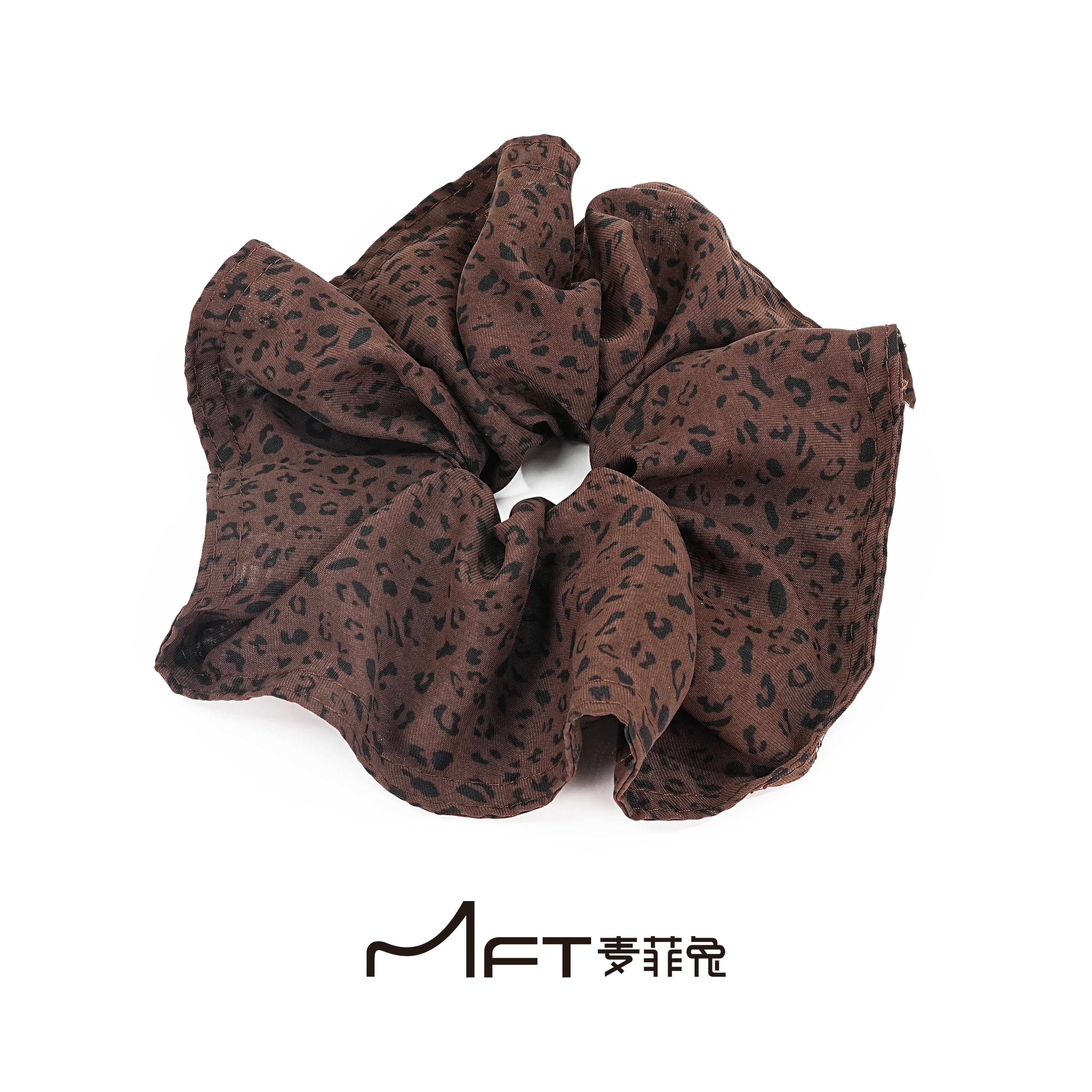 清风环发圈韩版豹纹秋冬新款美拉德大肠发圈高弹力丸子发饰头花