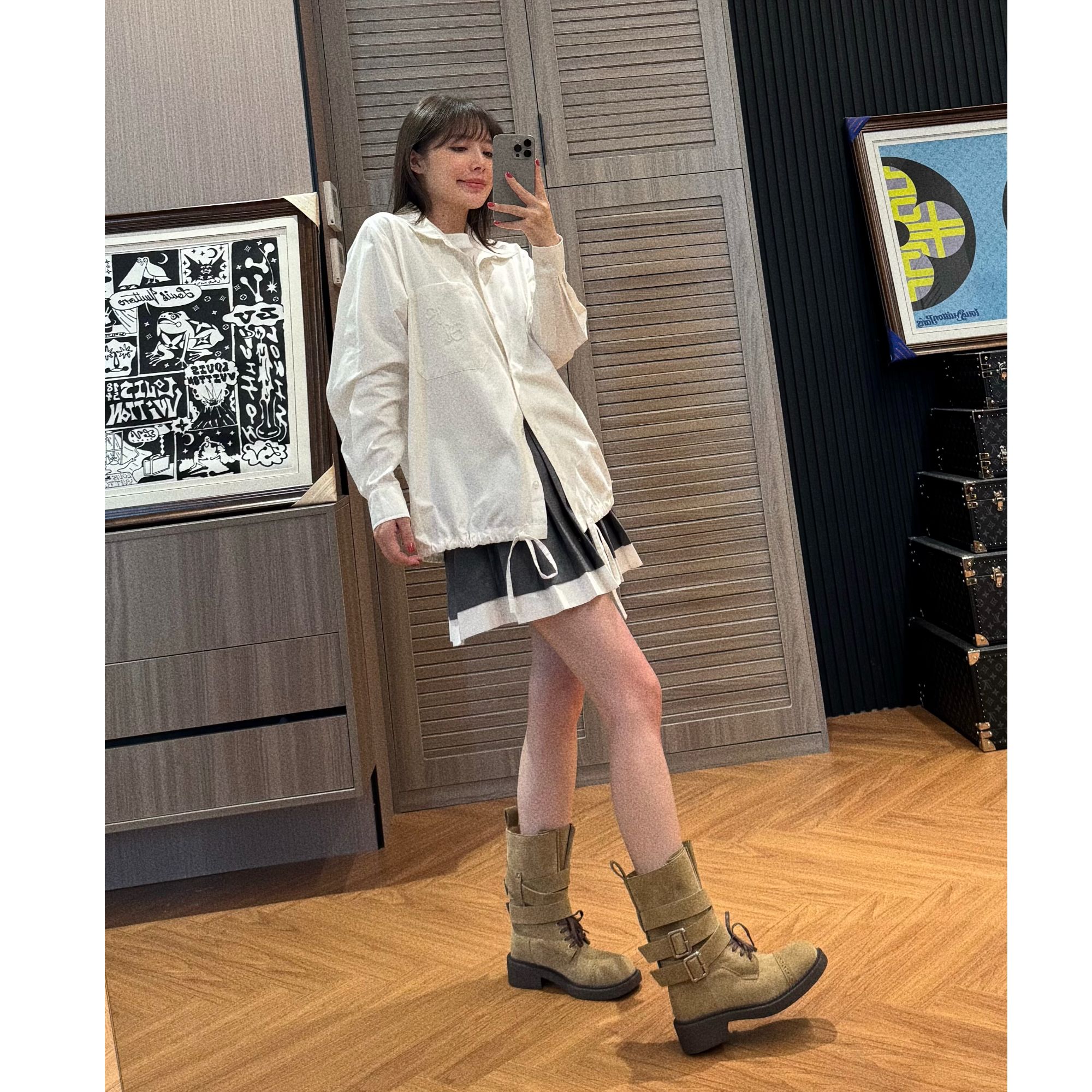 BETTER JOELY -【白噪声明】全棉时尚衬衫外套宽松休闲百搭WL1159