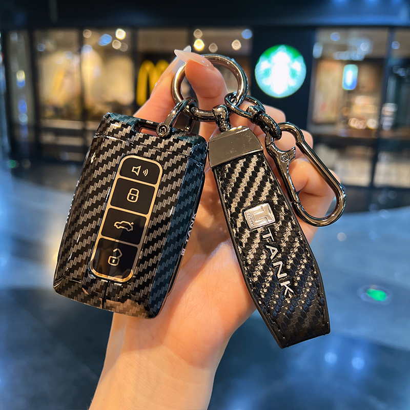 适用坦克500hi4t钥匙套TANK坦克赛博300/400/700车扣包壳高档金属