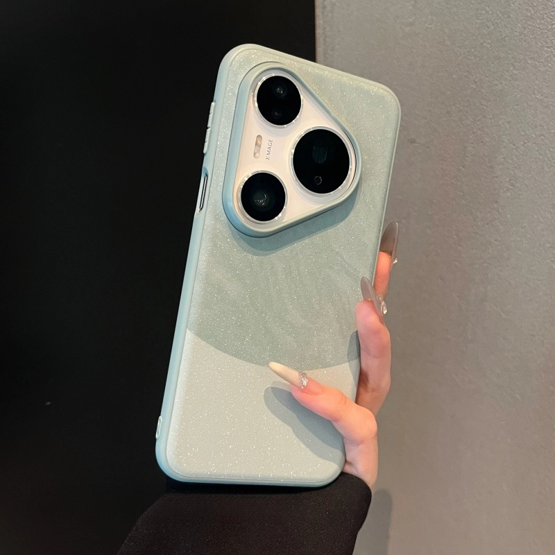 适用华为pura80pro+手机壳高级感唯美Pura70pro+闪粉磨砂大理石纹