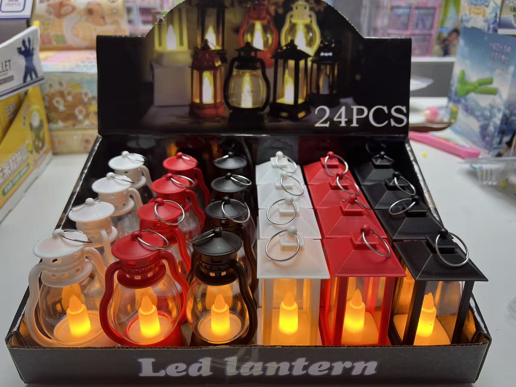 10cm复古小马灯节日氛围灯摆件小玩具