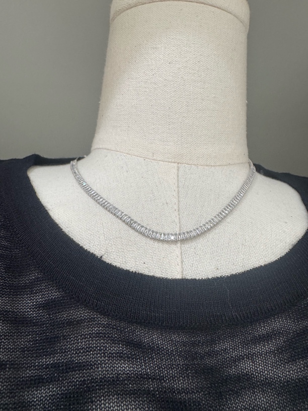 钨合金合成锆石项链 郑州初遇女装推荐百搭颈链简约