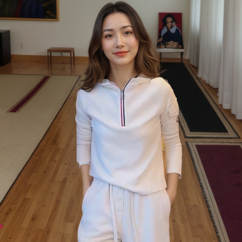 2025秋冬新款韩系百搭显瘦织带连帽帽衫上衣LK2507617