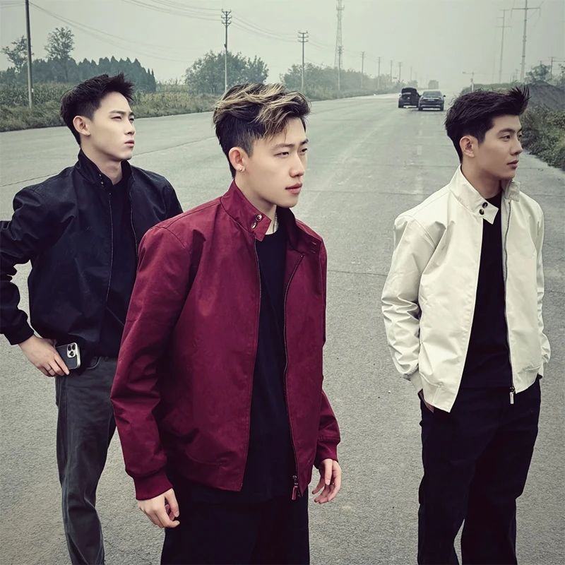 赵山河同款美式哈灵顿cleanfit外套男秋春季短款高级感痞帅风夹克