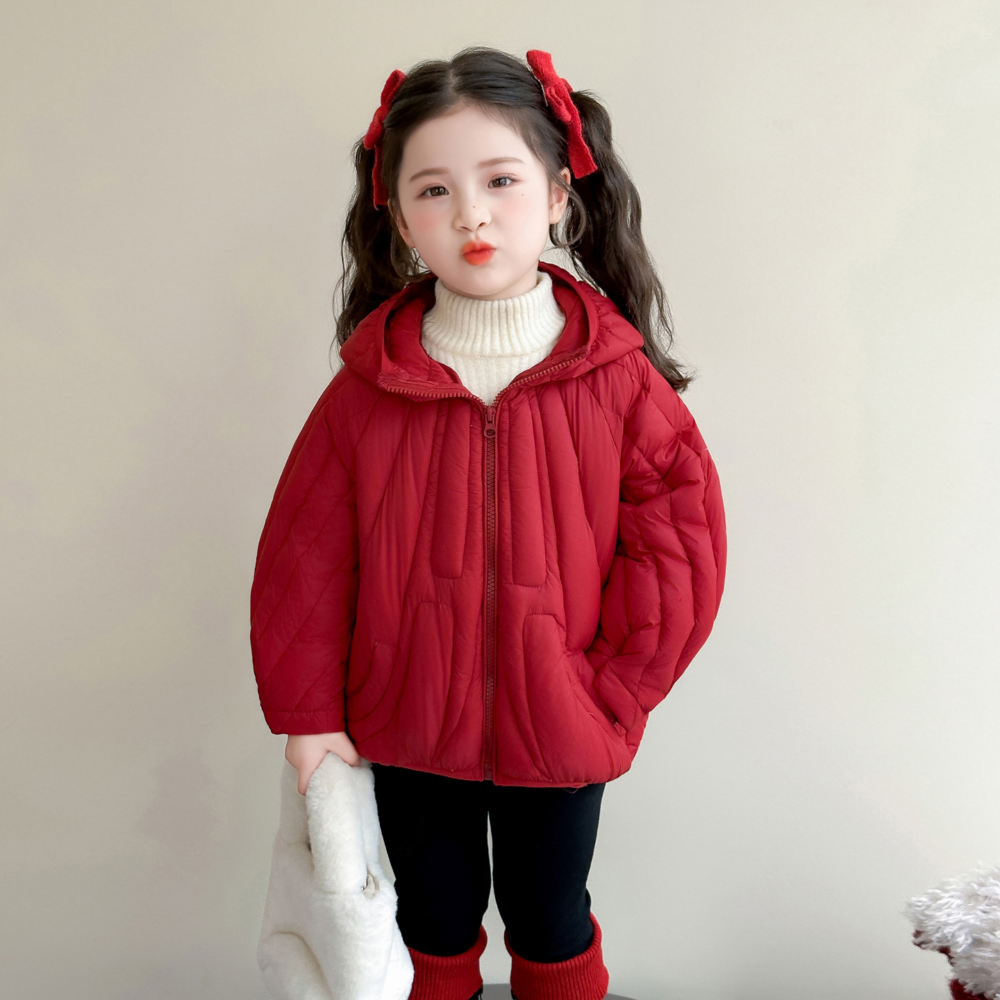 女童棉服冬装夹棉外套2026新款超好看儿童棉衣女宝宝冬季洋气棉袄